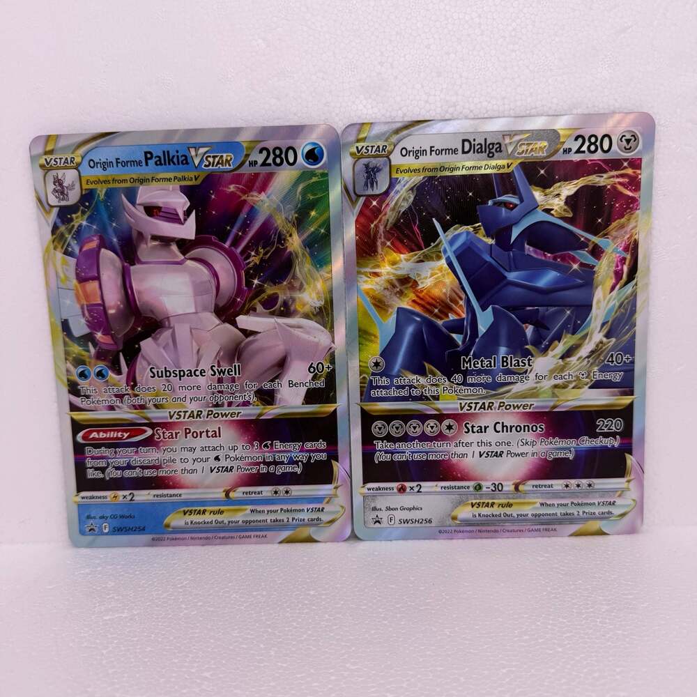 Pokemon Origin Forme Palkia Vstar SWSH254 & Origin Forme Dialga Vstar SWSH256
